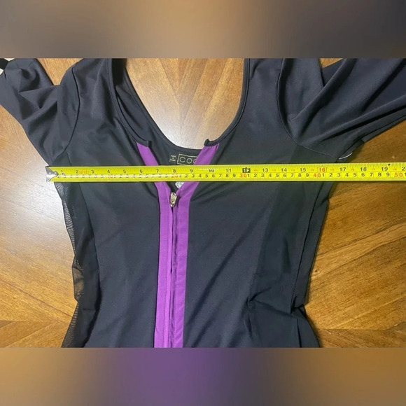 Coogi Block Body Con Dress Mesh Sides Zip Up Front Y2K Size Medium NWT - Picture 9 of 13